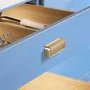 Goo-Ki 6 Pack Cup Pulls for Cabinets Champagne Bronze Bin Cup Drawer Pull, 3" (76mm) c-c Zinc Alloy Kitchen Hardware Champagne Bar Handles