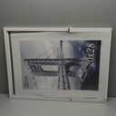 VCK 20x28 Poster Frame White, Textured Exclusive Solid Wood Picture Frames, Wall Hanging