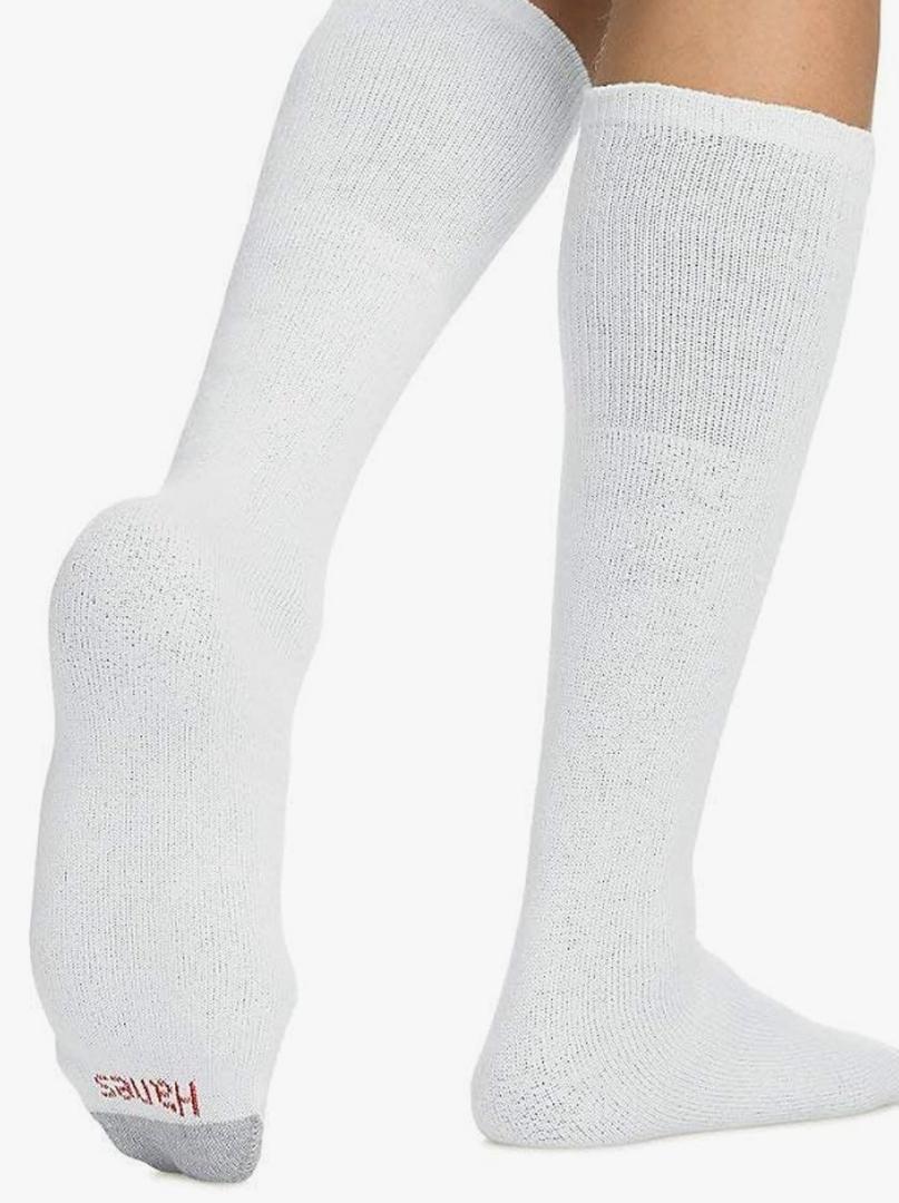 Hanes Men's Over-the-Calf Tube Socks Size 10-13 5  PCS