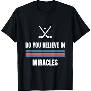 Do You Believe in Miracles? American Hockey T-Shirt, Medium