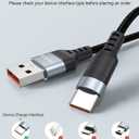 USB C Cable 25ft Fast Charging 12W, Extra Long USB A 2.0 to USB-C Charge Cord 25 Foot 480Mbps Data Transfer Type C Black Braided for iPhone 17/16/15, Galaxy S25/24/23, Pixel XL/2/3/4XL, LG V30, Nokia