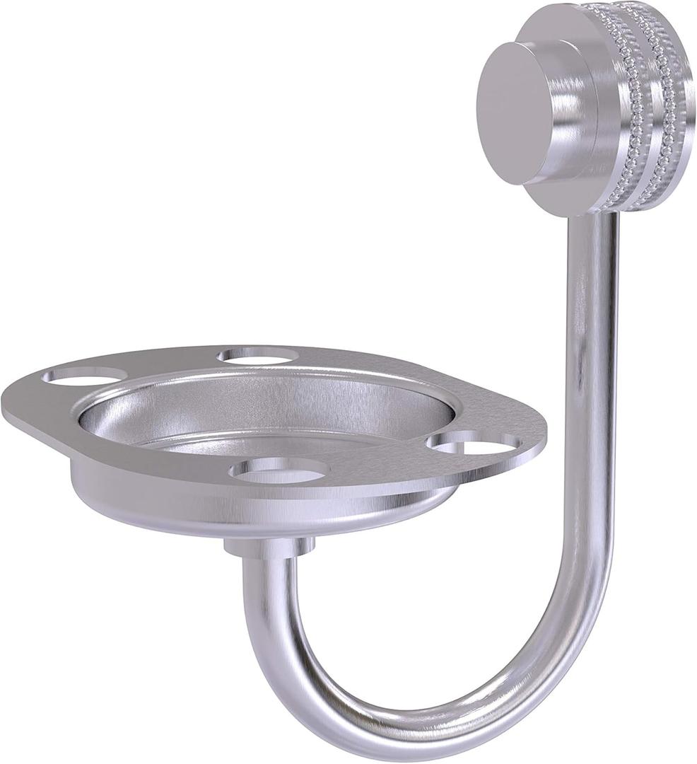 Allied Brass 426D-SCH Venus Collection Tumbler and Toothbrush Holder with Dotted Accents, Satin Chrome