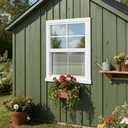 Shineforu 21" x 36" Shed Windows 2 Pack,Small Windows with Tempered Glass - Flush Mount | Ultimate Choice for Chicken Coop, Greenhouse, Garage, Playhouse