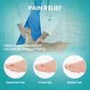 Hammer Toe Straightener Corrector for Women, Hammer Toe Corrector for Crooked Toes, Toe Straighteners Relief for Curled Toes, Floating Toes, Foot Pain Relief - Three Hole, Black