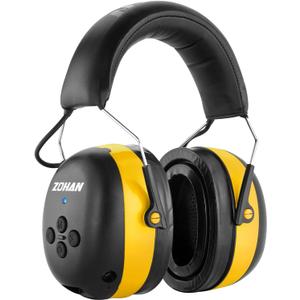ZOHAN EM037 Bluetooth Hearing Protection,30dB SNR Noise Reduction Headphones with 1500mAh Rechargeable Battery