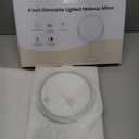 Lighted Makeup Mirror, 3000 mAh Rechargeable Double Sided Magnifying Vanity Mirror with 3 Colors, 1x/10x, 360 Rotation , Brightness Adjustable Magnification Cosmetic Light up Mirror, Women Gift, Chrome