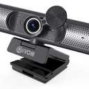 Webcam with Microphone and Speaker, 1080P Web Camera for Desktop Computer Laptop, USB Camera with Physical Privacy Cover,Plug and Play, Streaming Webcam, Wide Angle PC Cam (1080p mic Speaker)