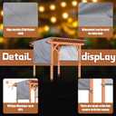 Universal Pergola Replacement Canopy Outdoor Canopy Shade Cover Waterproof Shade Top Cover for Outdoor Patio Porch Backyard(16 x 10 ft,Gray)