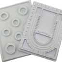 Chistepper 2 Pieces Beading Boards Bead Design Trays Necklace Bracelet Beading Jewelry Design Mats for DIY Jewelry Making