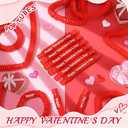 Skylety 60 Pack Valentines Day Gifts for Kids, Valentines Red Pop Tubes Sensory Fidget Toys for Preschool School Classroom Exchange Valentine's Day Party Favors Goodie Bags Boys Girls