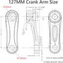 Bike Crank Arms, 89MM/102MM/114MM/127MM/140MM/152MM/160MM/165MM/170MM/175MM