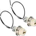 Home and Garden Parts G9 Light Base Socket 2pcs Wire Lead Lamp Holder with Socket Ring Removal Tool #CN/251024/16395