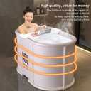Portable Bathtub For Shower Stall, Large Foldable Soaking Bathing Tub for Adults, Separate Family Bathroom Japanese SPA Collapsible Tub, Ideal for Hot Bath Ice Bath-No installation required
