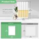 Dynamene Stall Fabric Shower Curtain, 60 inch Modern Farmhouse Yellow and White Boho Striped Cloth Shower Curtain with Tassels, Hotel Luxury Bathroom Shower Curtain Set with 10 Hook, Yellow, 60x72