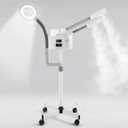 Artist hand Facial Steamer Professional 3 in 1 Hot and Cold Facial Steamer with 5X LED Magnifying Lamp, Esthetician Face Steamer Fast Heating for Beauty Salon Spa Home Use