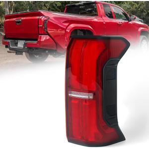 Huray Right Full LED Tail Light Assembly Fit for Toyota Tacoma 2024 2025, RH Taillight w/o Tailgate Switch OE Style Rear Brake Lamp w/Side Marker Light Replacement for 81550-AK050 Passenger Side