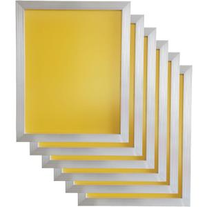 YLZ Aluminum Silk Screen Printing Screens 16 x 20 Inch Frame-230 White Mesh (6 PC)