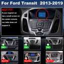 QLED Radio for Ford Transit 150 250 350 Base Version 2015 2016 2017 2018 2019 Upgrade,Touch Screen Stereo Replacement,carplay Android auto,4G Network,Free Camera