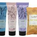 Travel Well Flower Series Individually Wrapped 15ml/0.5 Fl Oz Shampoo + Conditioner + Body Lotion + 21g/0.75 Oz Mini Soap Bars | 240 PIECE | Travel Size Toiletries | Hotel Toiletries Bulk Set