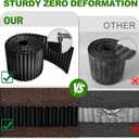 Corrugated Metal Garden Edging, 8'' x 45' Rustproof Edging for Landscape, Flexible Garden Border for Flower Bed, Garden Fence, Lawn, Paver Edging (Black)
