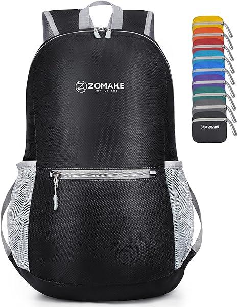 ZOMAKE Ultra Lightweight Hiking Backpack 20L, Packable Small Backpacks Water Resistant Daypack for Women Men(Black)