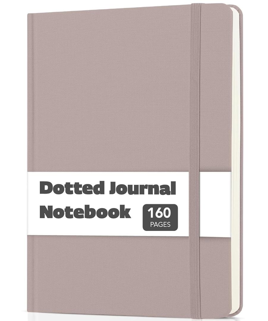 Mr. Pen- Dotted Journal Notebook, A5 Midium Size (5.7"x8.4"), 160 Pages/80 Sheets, Fabric Hardcover, 100 GSM Thick Paper, Bullet Dotted Journal, Hardcover Journaling Notebook for Bible Journaling