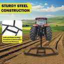 Driveway Drag, 74" Heavy Duty Steel Driveway Drag Harrow with Pin-Style Hitch, Tow Behind Grader for ATV, UTV, Garden Lawn Tractors Adjustable Bars for Efficient Driveway and Lawn Maintenance