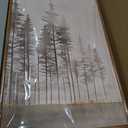 Beige Foggy Pine Tree Framed Canvas Wall Art Set,Modern Misty Forest Wall Decor,Nature Landscape Brown Art Print for Living Room,Bedroom-16 x24 x3