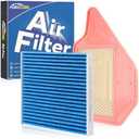 Forccord Cabin Air Filter and Engine Air Filter Fit for 11-16 Chrysler Town & Country, 11-20 Dodge Grand Caravan, 12-15 Ram C/V, 11-14 Volkswagen Routan Replacement CF10743 CA11050 Accessories