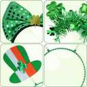 9PCS St Patricks Day Headband Women, St.Patrick'S Day Green Shamrock Clover Headband for Women Girls Hair Accessories Headwear