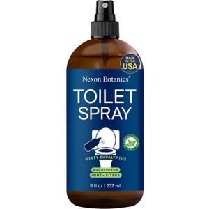 2 Pack Minty Eucalyptus Toilet Spray 8 fl oz - Bathroom Air Freshener Spray and Travel Size - Eucalyptus, Mint, and Citrus - Nexon Botanics