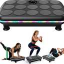 AXV Vibration Plate Fitness Platform Exercise Machine Vibrating Shaking Full Body Shaker Workout Vibrate Stand Shake Board Sport Gym for Weight Loss Fat Burner for Women Men (Pebble)