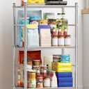 Storage Shelves - 3 Tier Shelf Organizer, Sturdy Metal Shelving with Adjustable Leveling Feet, Space-Saving Shelves Organizer for Pantry, Laundry, Kitchen (18" x 12" x 30", Silver)