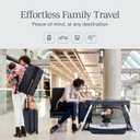 Guava Family Travel Crib Includes Lightweight Backpack Design | Certified Baby Safe Portable Crib | Folding Play Yard, Comfy Mattress for Babies, Toddlers | Compact Baby Travel Bed