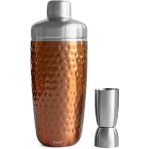 S'well Stainless Steel Shaker Set with Jigger, 18oz, Dipped Metallic, Triple Layered Vacuum Insulated Container Keeps Cocktails Colder for Longer, BPA Free Barware