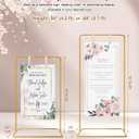 Wedding Sign Holder, 68x31x 20 Welcome To Our Wedding Sign Display Stand with 39 Premium Templates&Leather Straps, Heavy Duty Easel Stand Sturdy Display for Wedding, Birthday, Anniversary