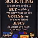 No Soliciting Sign for House,Humorous No Soliciting Sign for Front Door,Humorous Anti-Salesman Door Hanger Outdoor Yard Sign for Home and Front Door,12x8 Inches Weatherproof Aluminum Sign