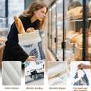 2 Pack Beeswax Bread Bags for Sourdough,Reusable Bread Bag for Homemade Sourdough,Food Grade Cotton Beeswax Bags,Large Capacity and Portable,Washable,Refrigerable,Gifts for Bakers (Zipper) (Leaf pattern)