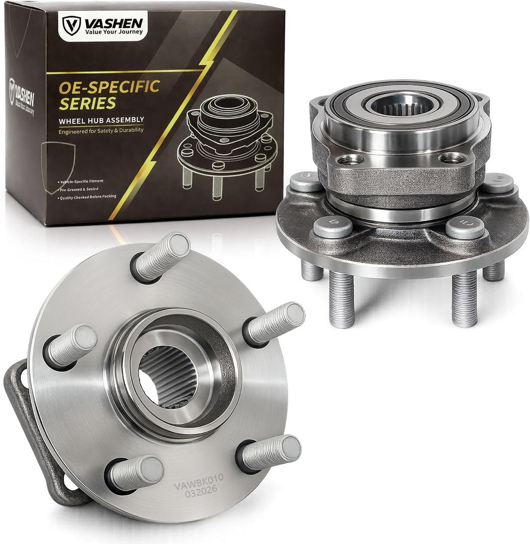 Pair 513220 Front Wheel Bearing Hub Assembly, Fit for Subaru Outback Legacy 2005-2014, Forester 2009-2014, Impreza 2008-2014, 5 Lugs w/ABS