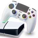 ThinTree Wireless Controller Compatible for PS-5/Pro/Slim/PC, Hall Effect Sticks & 7 RGB LED Mode & haptic Feedback & 1500 mAH Battery & Motion Sensing, 3.5mm Audio Jack