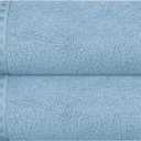 GLAMBURG 100% Cotton 2 Pack Oversized Bath Towel Set 28x55 Inches, Ultra Soft Highly Absorbant Compact Quickdry & Lightweight Large Bath Towels, Ideal for Gym Travel Camp Pool - Sky Blue