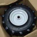 GICOOL 13x5.00-6" Tiller Tire and Wheel, 1" Axle Size, 3-1/8" Centered Hub, 13x5-6 Super Lug Tractor & Trencher Tire Replacement