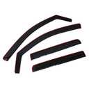 4pcs Sun Rain Wind Deflectors Door Window Visors in Channel Mount Style Dark Smoke Tint, 2 Small Pcs Size 27.5", 2 Big Piece Size 38.5"
