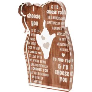 Valentine Day Acrylic Plaque Sign Romantic Gifts Engraved I Choose You for Home Acrylic Desk Decor Boyfriend Girlfriend Anniversary Birthday Gift Ideas for Her Him Couple Gift