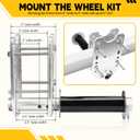 TENGBASE Boat Lift Wheel Kit, Adjustable Heavy Duty Wheel Bracket for Easy Move