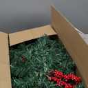 MorTime 9 FT LED Christmas Garland with Pinecones Red Berries Bows Christmas Balls Candies, Multi-Function Christmas Garland with 50 Warm White LED Lights, 180 Branch Tips