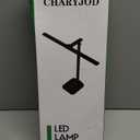 CHARYJOD LED Desk Lamp for Office Home, Height Adjustable Architect Desk Light with USB Adapter, Stepless Dimming Desk Lamp Light for Reading, Study, Workbench