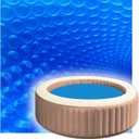 Solar Pool Cover 10 Foot Round, 10 Mil Blue Bubble Pool Blanket Heat Retention, Circle Thermal Cover for Above Ground Inground Pools and SPA Hot Tubs.