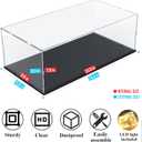 DuvinDD Acrylic Display Case for 1/8 Scale Model Car Large Lego Display Case for 42096 42083 Showcase Countertop Clear Display Box Dustproof Storage Acrylic Box with Black Base(23.6x11.8x7.8inch)