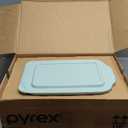 Pyrex Deep Glass Baking Dish with Plastic Lid, Deep Casserole Dish, Glass Food Container, Oven, Freezer and Microwave Safe, Clear Container, 7x11